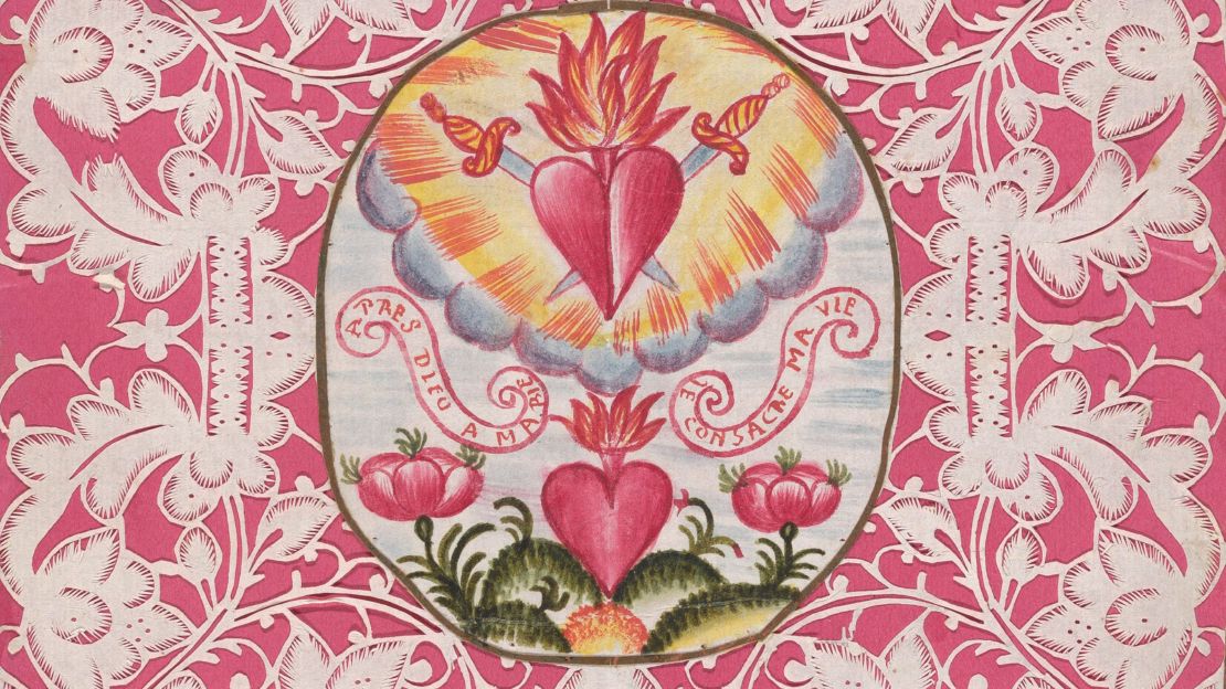 Devotional (Pink Hearts Tapestry) Art