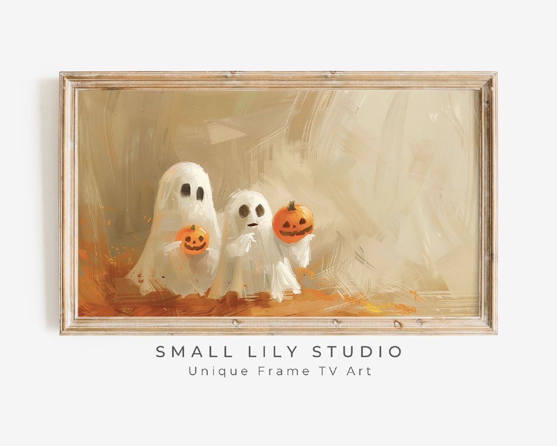 Ghosts Holding Pumpkins  Art